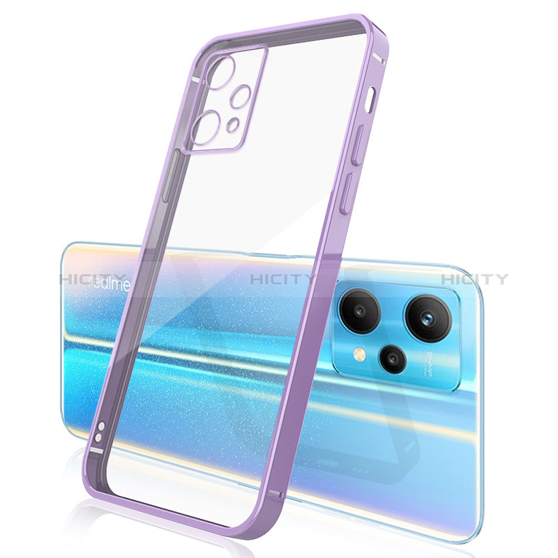 Silikon Schutzhülle Ultra Dünn Flexible Tasche Durchsichtig Transparent H01 für Realme 9 Pro 5G Violett Plus