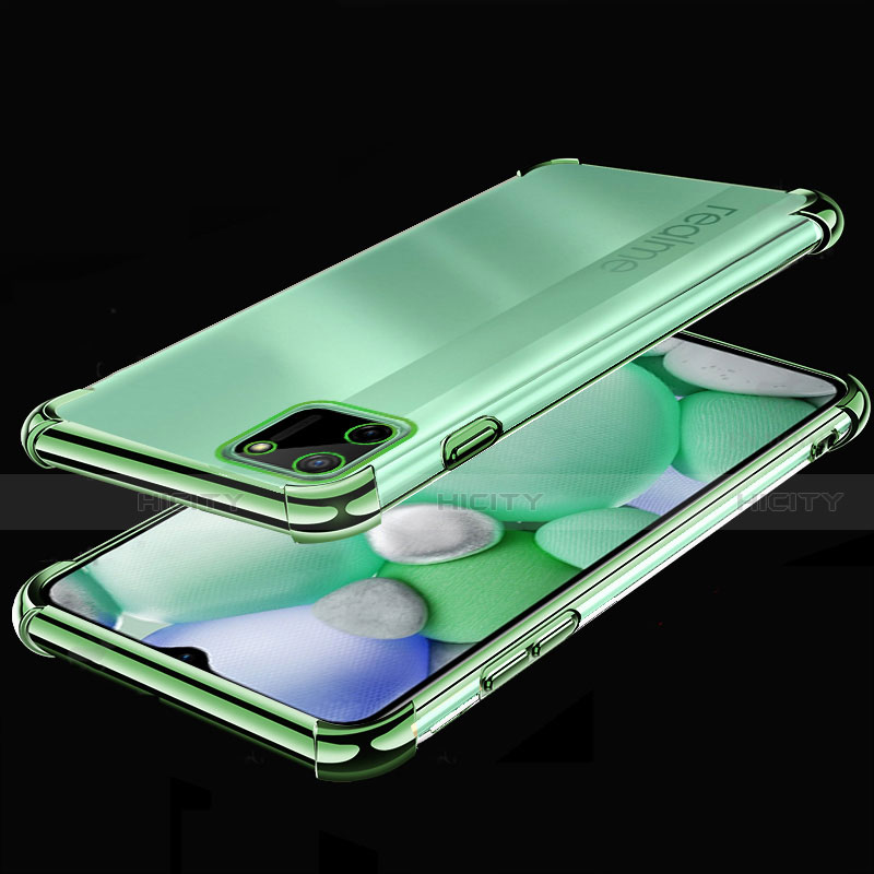 Silikon Schutzhülle Ultra Dünn Flexible Tasche Durchsichtig Transparent H01 für Realme C11 Grün Plus