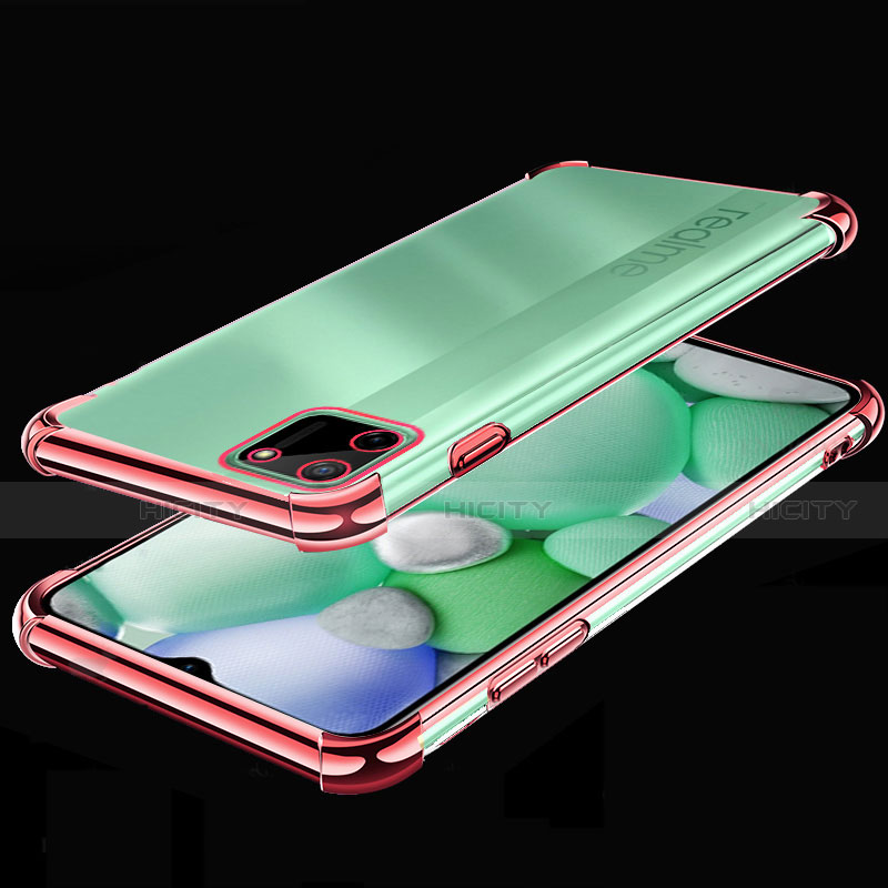 Silikon Schutzhülle Ultra Dünn Flexible Tasche Durchsichtig Transparent H01 für Realme C11 Rosegold