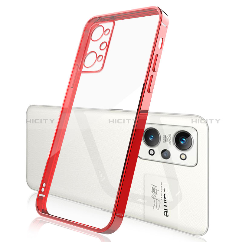 Silikon Schutzhülle Ultra Dünn Flexible Tasche Durchsichtig Transparent H01 für Realme GT Neo2 5G Rot