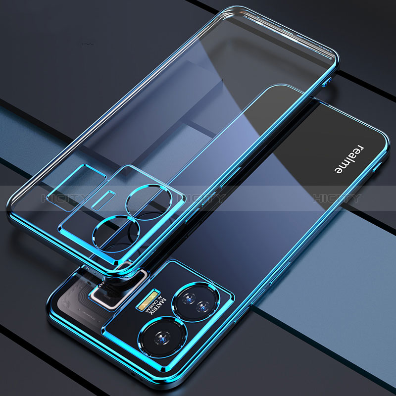 Silikon Schutzhülle Ultra Dünn Flexible Tasche Durchsichtig Transparent H01 für Realme GT Neo5 240W 5G Blau