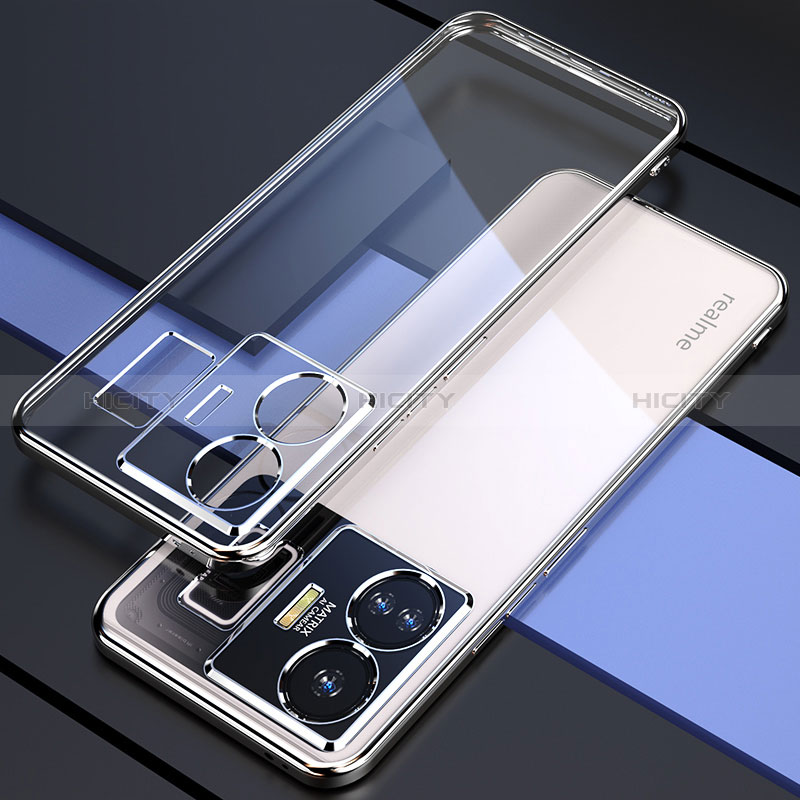 Silikon Schutzhülle Ultra Dünn Flexible Tasche Durchsichtig Transparent H01 für Realme GT Neo6 5G Silber