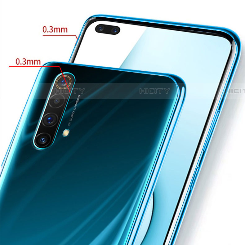 Silikon Schutzhülle Ultra Dünn Flexible Tasche Durchsichtig Transparent H01 für Realme X50t 5G groß