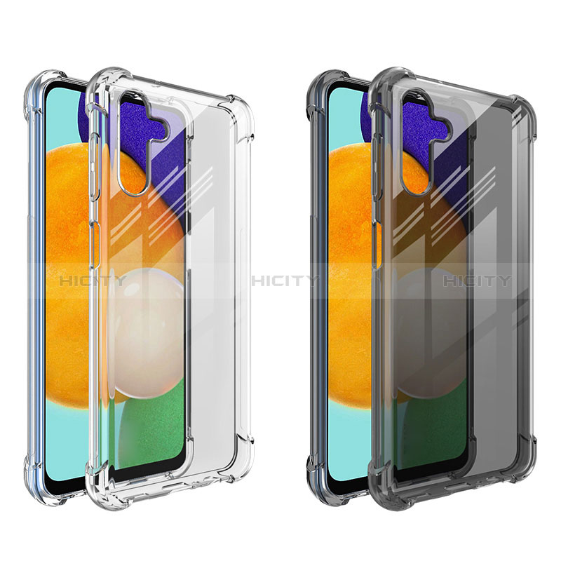 Silikon Schutzhülle Ultra Dünn Flexible Tasche Durchsichtig Transparent H01 für Samsung Galaxy A04s groß