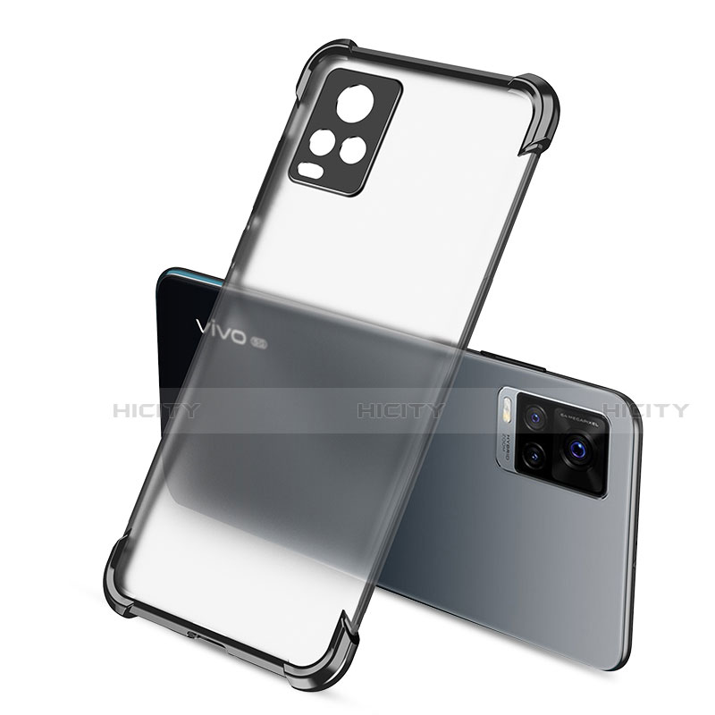 Silikon Schutzhülle Ultra Dünn Flexible Tasche Durchsichtig Transparent H01 für Vivo V20 Pro 5G Schwarz Plus