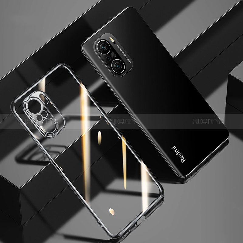 Silikon Schutzhülle Ultra Dünn Flexible Tasche Durchsichtig Transparent H01 für Xiaomi Poco F3 5G Schwarz