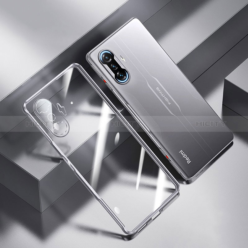 Silikon Schutzhülle Ultra Dünn Flexible Tasche Durchsichtig Transparent H01 für Xiaomi Poco F3 GT 5G Silber