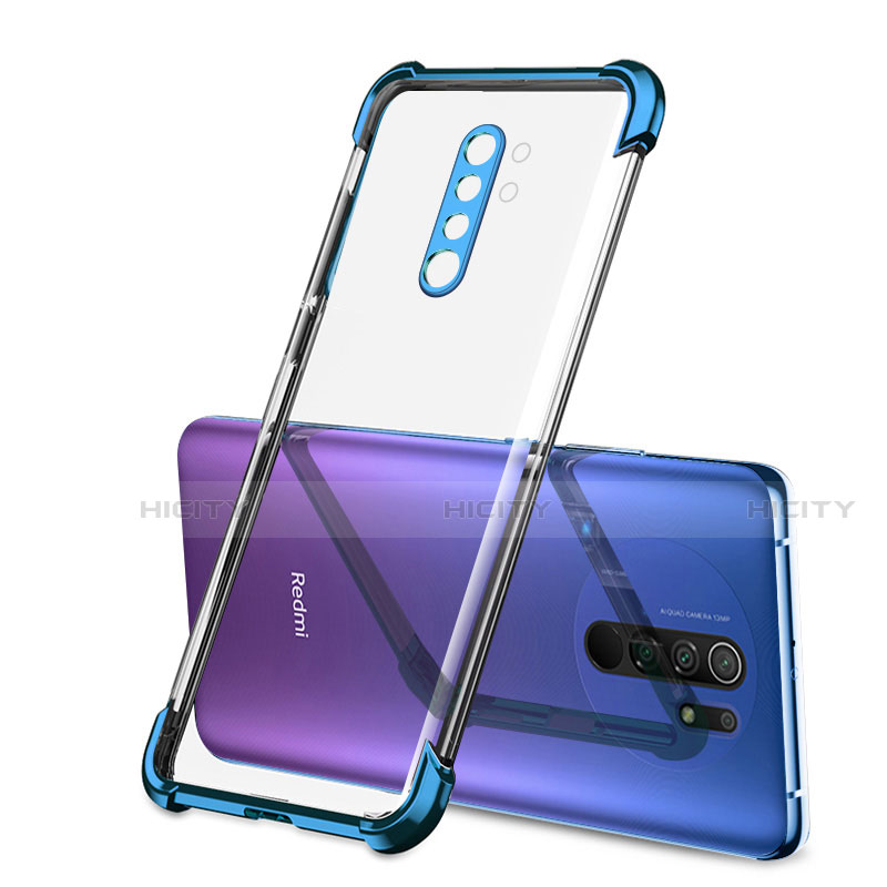 Silikon Schutzhülle Ultra Dünn Flexible Tasche Durchsichtig Transparent H01 für Xiaomi Redmi 9 Blau Plus