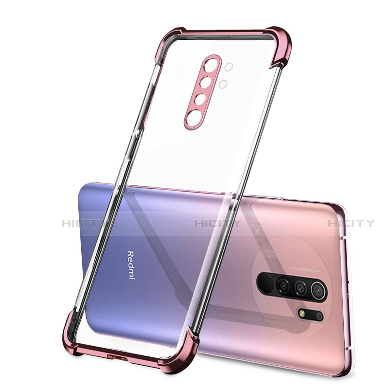 Silikon Schutzhülle Ultra Dünn Flexible Tasche Durchsichtig Transparent H01 für Xiaomi Redmi 9 Prime India Rosegold Plus