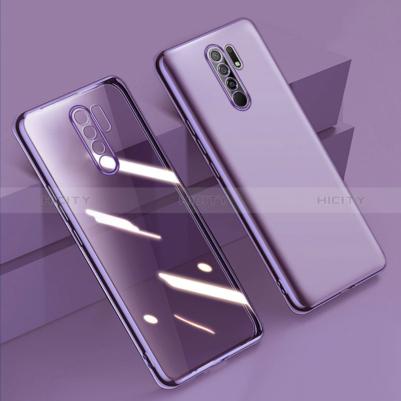 Silikon Schutzhülle Ultra Dünn Flexible Tasche Durchsichtig Transparent H01 für Xiaomi Redmi 9 Prime India Violett