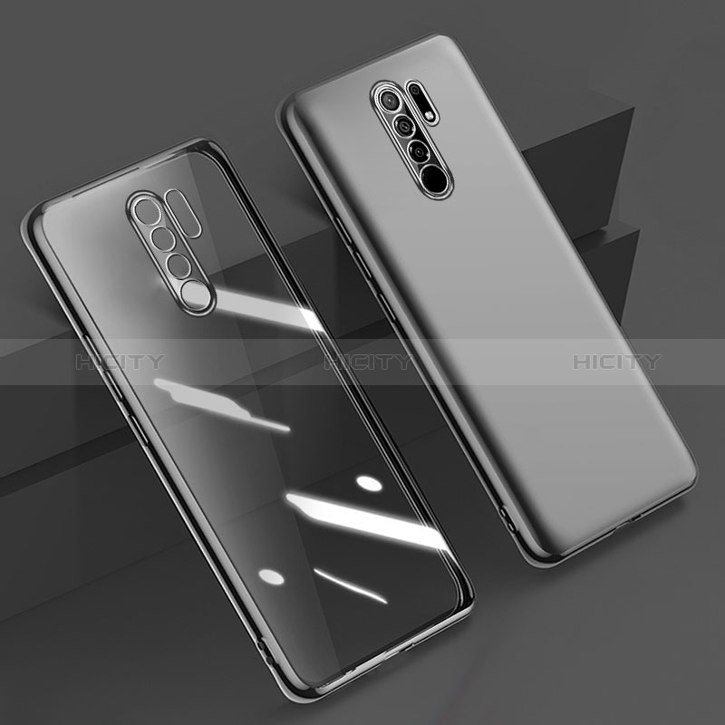 Silikon Schutzhülle Ultra Dünn Flexible Tasche Durchsichtig Transparent H01 für Xiaomi Redmi 9 Schwarz Plus