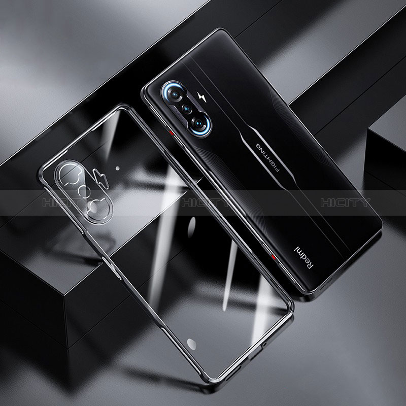 Silikon Schutzhülle Ultra Dünn Flexible Tasche Durchsichtig Transparent H01 für Xiaomi Redmi K40 Gaming 5G Schwarz