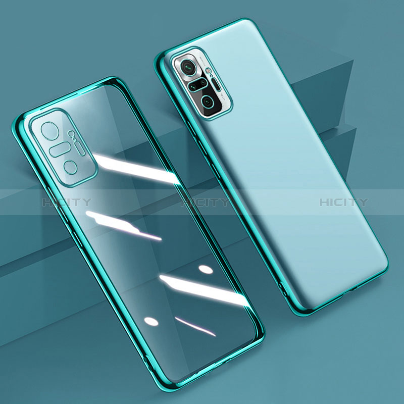 Silikon Schutzhülle Ultra Dünn Flexible Tasche Durchsichtig Transparent H01 für Xiaomi Redmi Note 10 Pro Max Grün