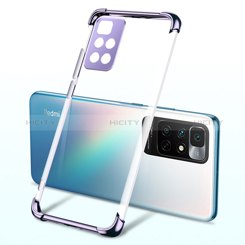 Silikon Schutzhülle Ultra Dünn Flexible Tasche Durchsichtig Transparent H01 für Xiaomi Redmi Note 11 4G (2021) Violett