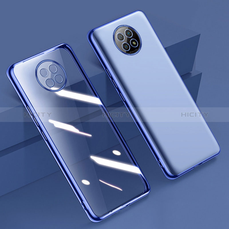 Silikon Schutzhülle Ultra Dünn Flexible Tasche Durchsichtig Transparent H01 für Xiaomi Redmi Note 9T 5G Blau Plus