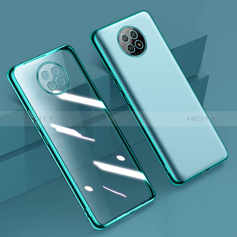 Silikon Schutzhülle Ultra Dünn Flexible Tasche Durchsichtig Transparent H01 für Xiaomi Redmi Note 9T 5G Grün