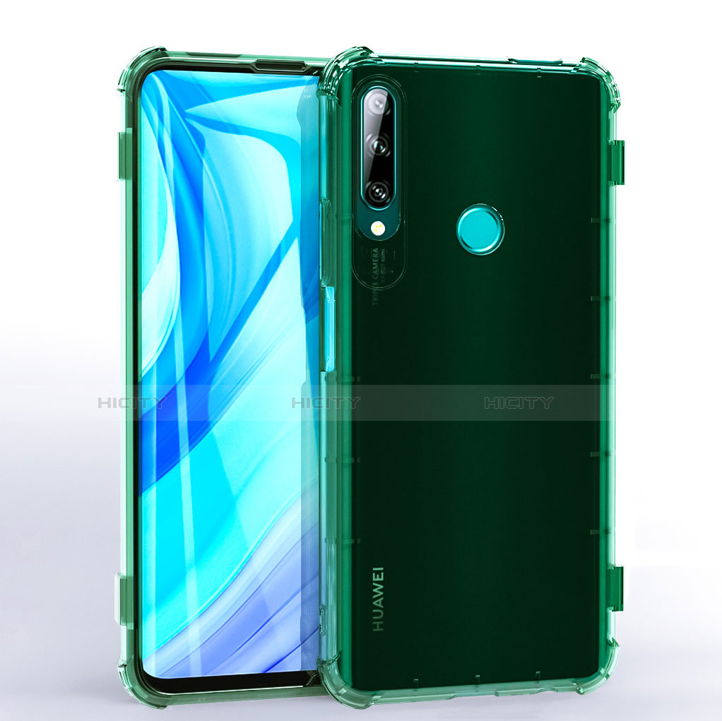 Silikon Schutzhülle Ultra Dünn Flexible Tasche Durchsichtig Transparent H02 für Huawei Enjoy 10 Plus Grün Plus