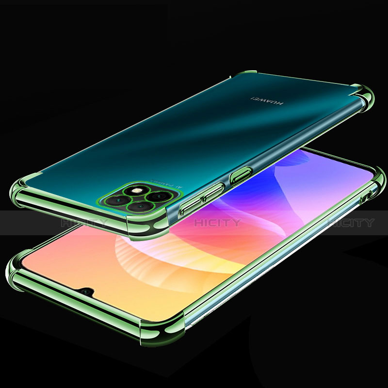 Silikon Schutzhülle Ultra Dünn Flexible Tasche Durchsichtig Transparent H02 für Huawei Enjoy 20 5G Grün Plus