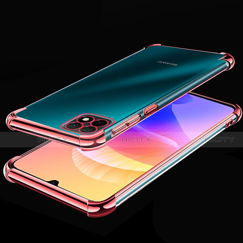 Silikon Schutzhülle Ultra Dünn Flexible Tasche Durchsichtig Transparent H02 für Huawei Enjoy 20 5G Rosegold Plus