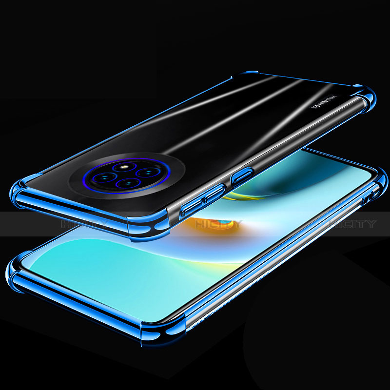 Silikon Schutzhülle Ultra Dünn Flexible Tasche Durchsichtig Transparent H02 für Huawei Enjoy 20 Plus 5G Blau