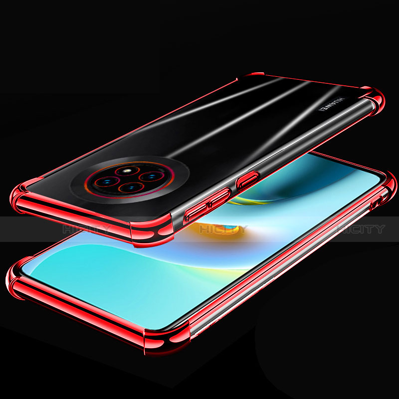 Silikon Schutzhülle Ultra Dünn Flexible Tasche Durchsichtig Transparent H02 für Huawei Enjoy 20 Plus 5G Rot Plus