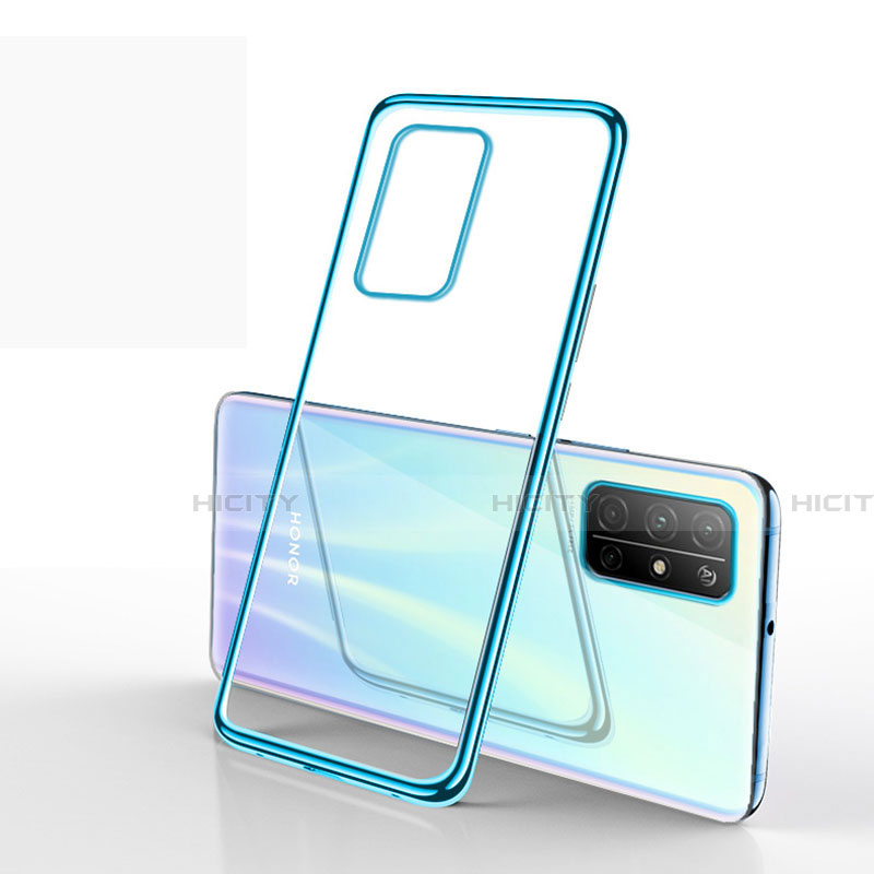 Silikon Schutzhülle Ultra Dünn Flexible Tasche Durchsichtig Transparent H02 für Huawei Honor 30S Blau