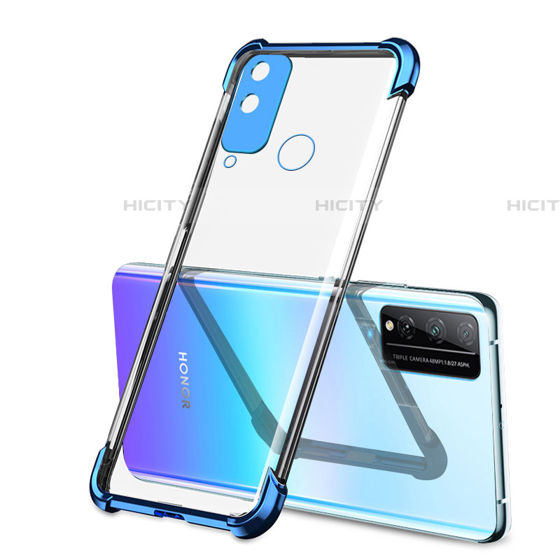 Silikon Schutzhülle Ultra Dünn Flexible Tasche Durchsichtig Transparent H02 für Huawei Honor Play4T Blau Plus