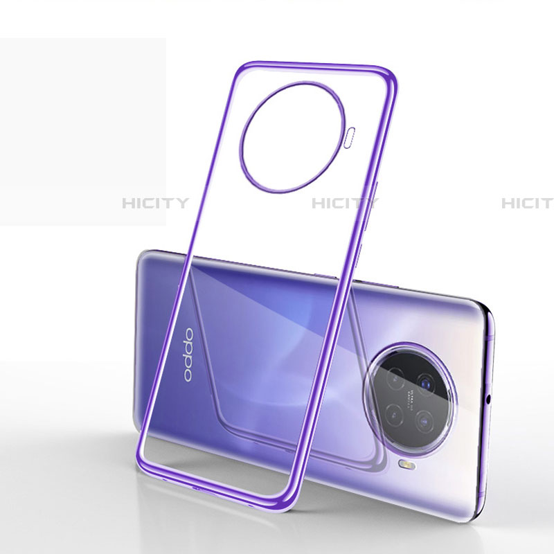 Silikon Schutzhülle Ultra Dünn Flexible Tasche Durchsichtig Transparent H02 für Oppo Ace2 Violett