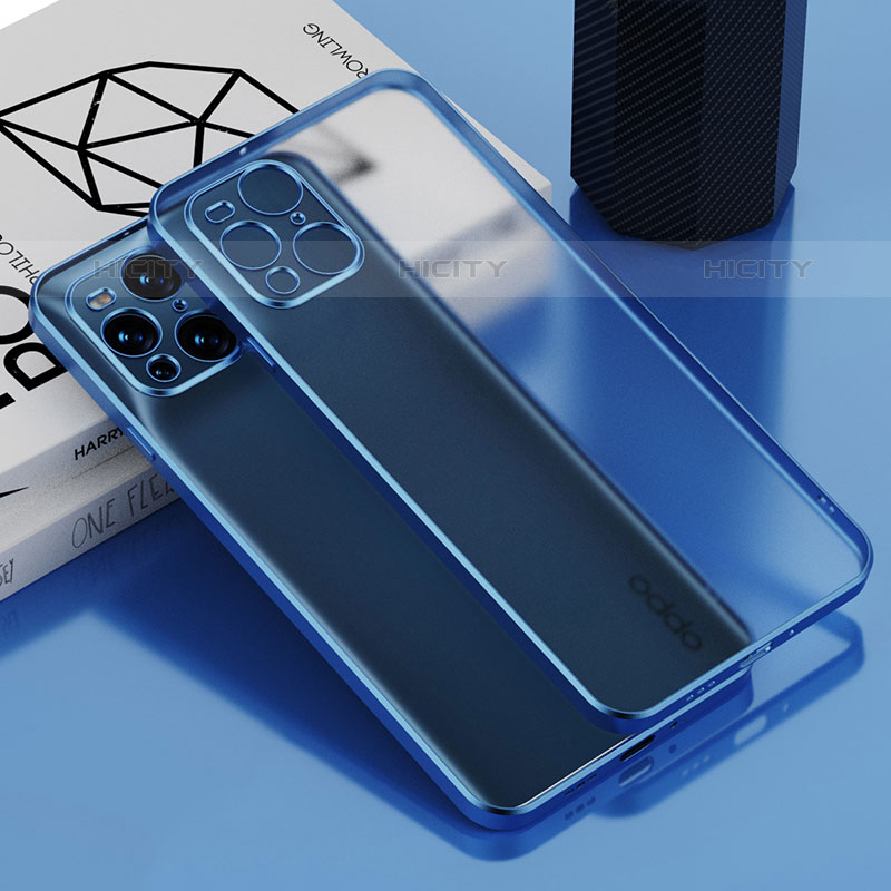 Silikon Schutzhülle Ultra Dünn Flexible Tasche Durchsichtig Transparent H02 für Oppo Find X3 Pro 5G groß