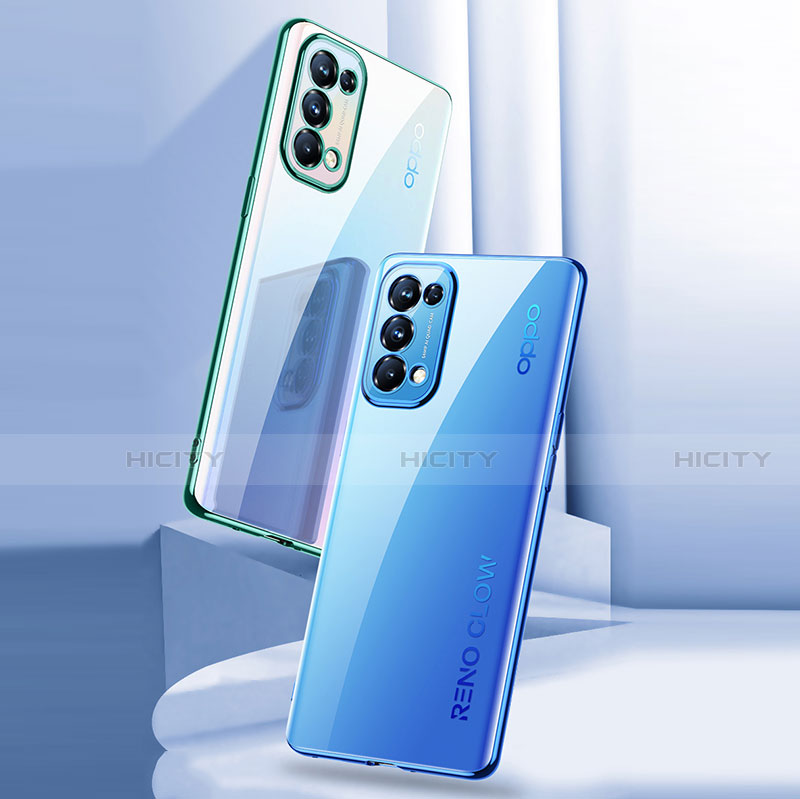 Silikon Schutzhülle Ultra Dünn Flexible Tasche Durchsichtig Transparent H02 für Oppo Reno5 Pro 5G groß