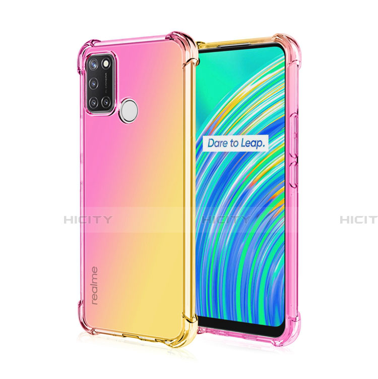 Silikon Schutzhülle Ultra Dünn Flexible Tasche Durchsichtig Transparent H02 für Realme 7i Gelb