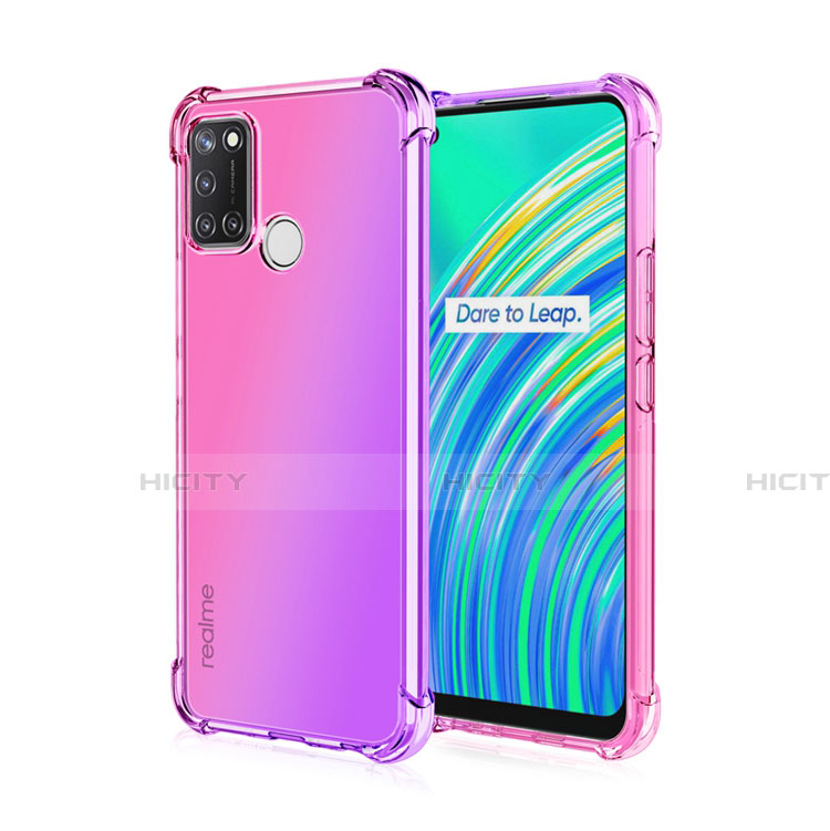 Silikon Schutzhülle Ultra Dünn Flexible Tasche Durchsichtig Transparent H02 für Realme 7i Rosa