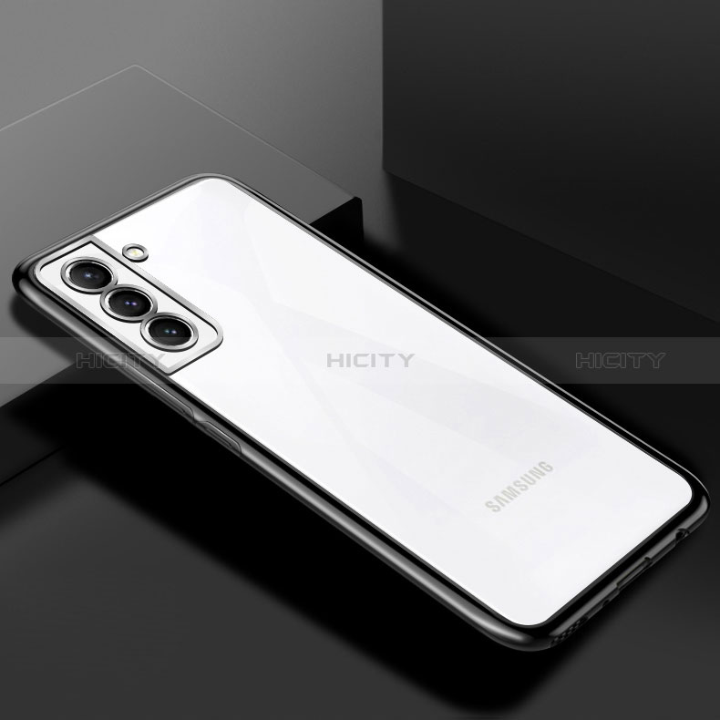 Silikon Schutzhülle Ultra Dünn Flexible Tasche Durchsichtig Transparent H02 für Samsung Galaxy S24 5G Schwarz Plus