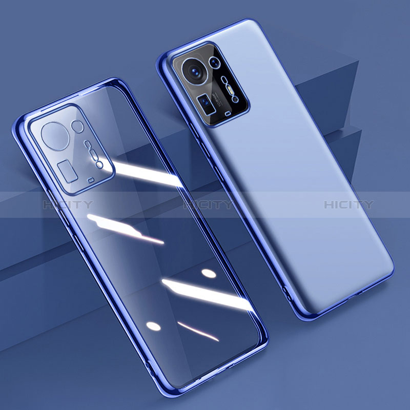 Silikon Schutzhülle Ultra Dünn Flexible Tasche Durchsichtig Transparent H02 für Xiaomi Mi Mix 4 5G Blau