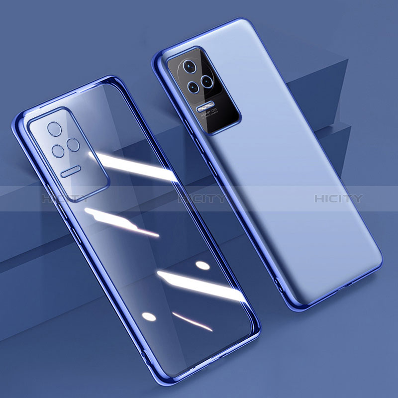 Silikon Schutzhülle Ultra Dünn Flexible Tasche Durchsichtig Transparent H02 für Xiaomi Poco F4 5G Blau