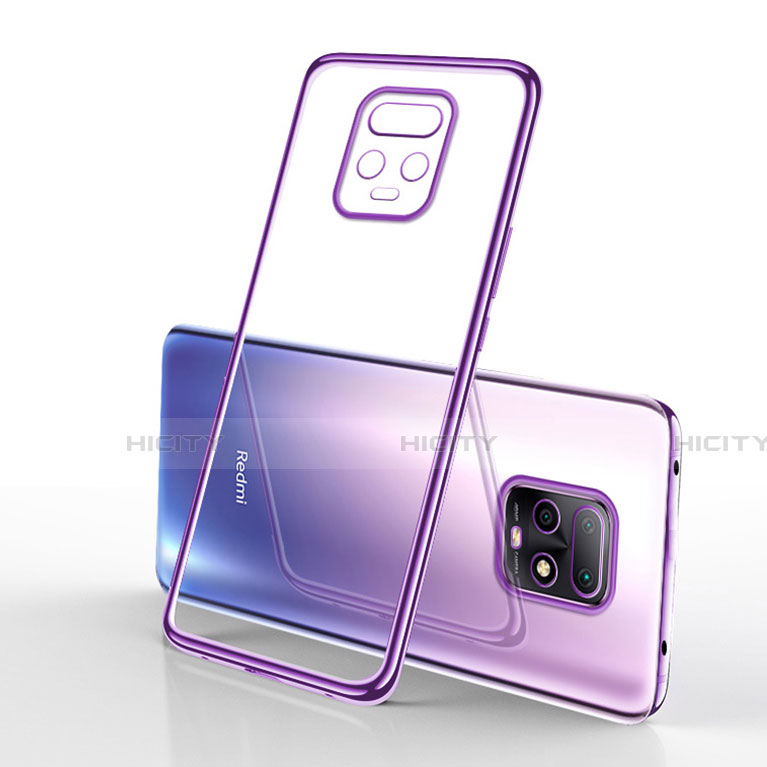 Silikon Schutzhülle Ultra Dünn Flexible Tasche Durchsichtig Transparent H02 für Xiaomi Redmi 10X Pro 5G Violett Plus