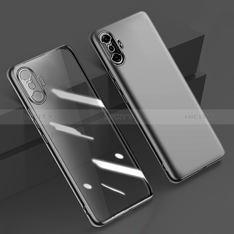 Silikon Schutzhülle Ultra Dünn Flexible Tasche Durchsichtig Transparent H02 für Xiaomi Redmi K40 Gaming 5G Schwarz