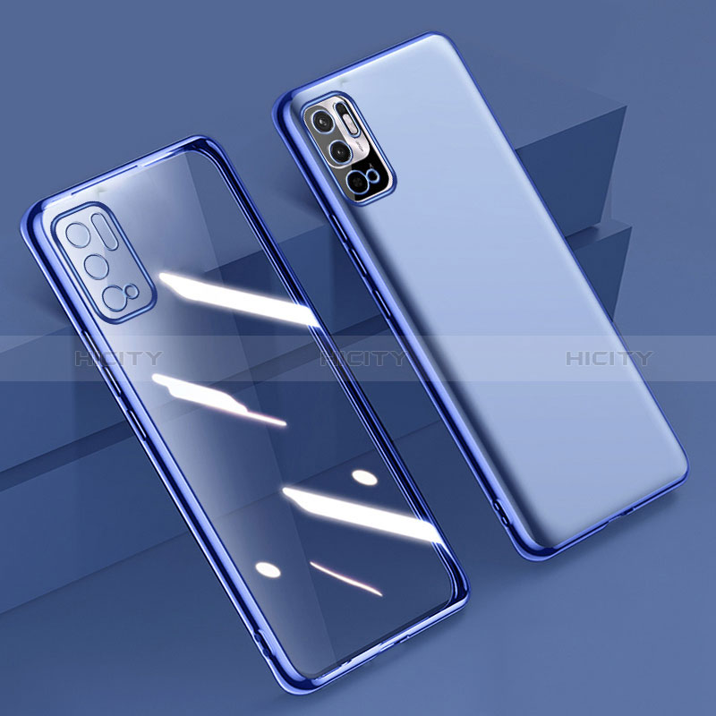 Silikon Schutzhülle Ultra Dünn Flexible Tasche Durchsichtig Transparent H02 für Xiaomi Redmi Note 10 5G Blau Plus