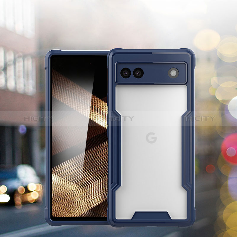 Silikon Schutzhülle Ultra Dünn Flexible Tasche Durchsichtig Transparent H03 für Google Pixel 6a 5G groß