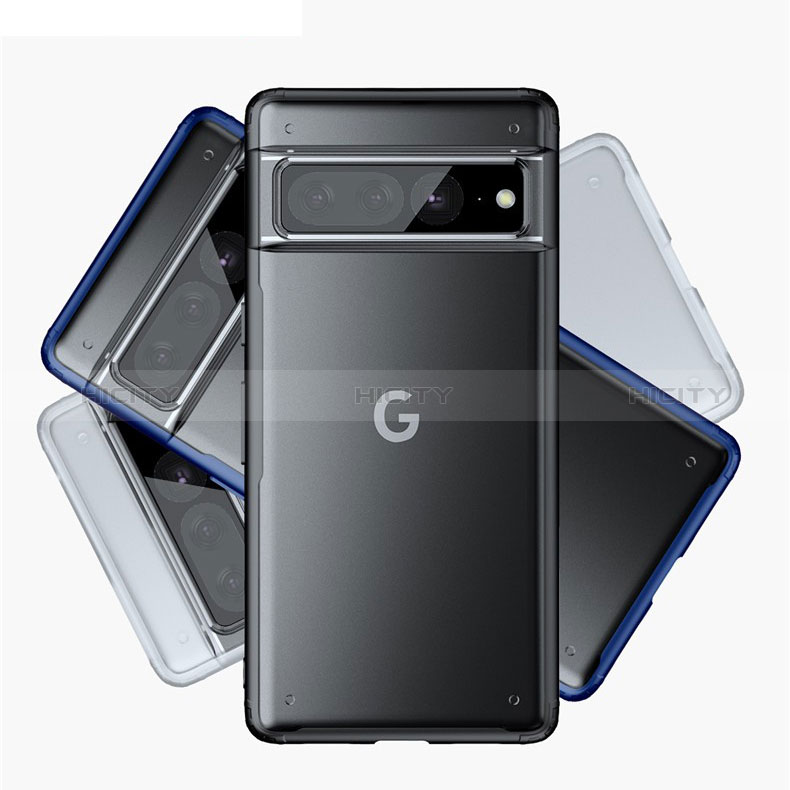 Silikon Schutzhülle Ultra Dünn Flexible Tasche Durchsichtig Transparent H03 für Google Pixel 7 Pro 5G groß