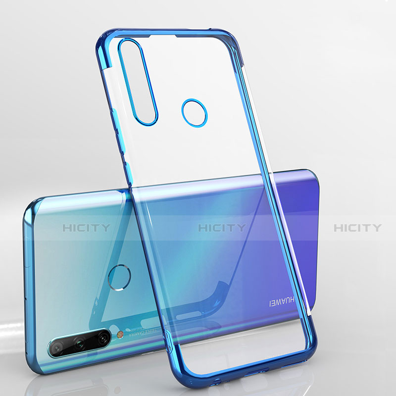 Silikon Schutzhülle Ultra Dünn Flexible Tasche Durchsichtig Transparent H03 für Huawei Enjoy 10 Plus Blau