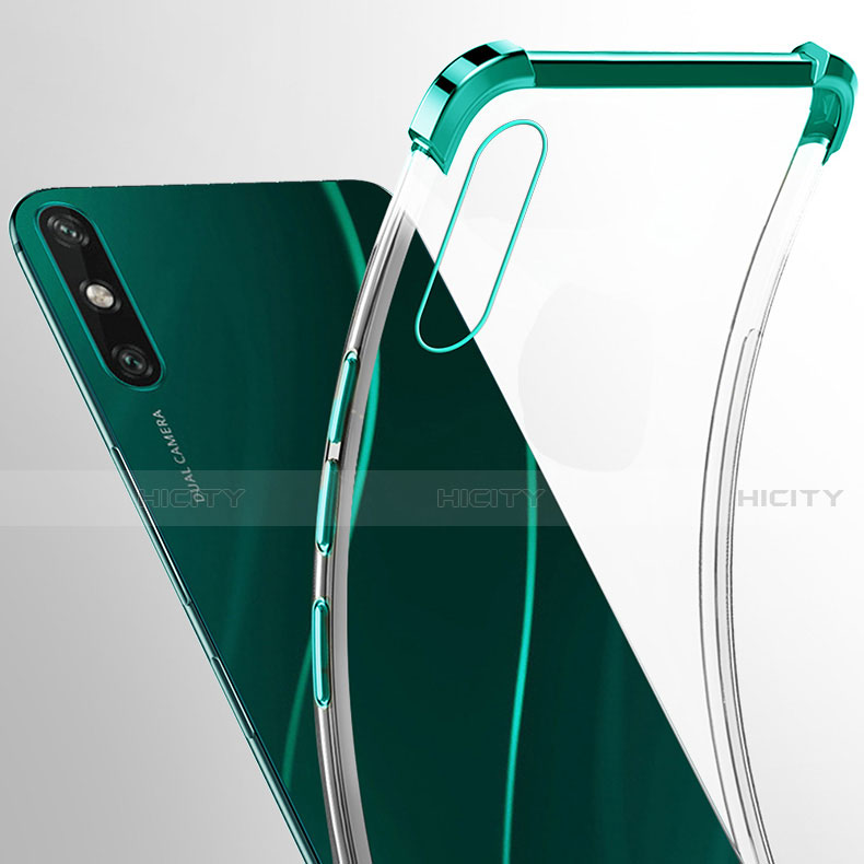 Silikon Schutzhülle Ultra Dünn Flexible Tasche Durchsichtig Transparent H03 für Huawei Enjoy 10e groß