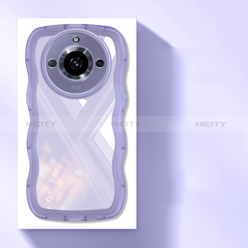 Silikon Schutzhülle Ultra Dünn Flexible Tasche Durchsichtig Transparent H03 für Realme 11 Pro 5G Violett