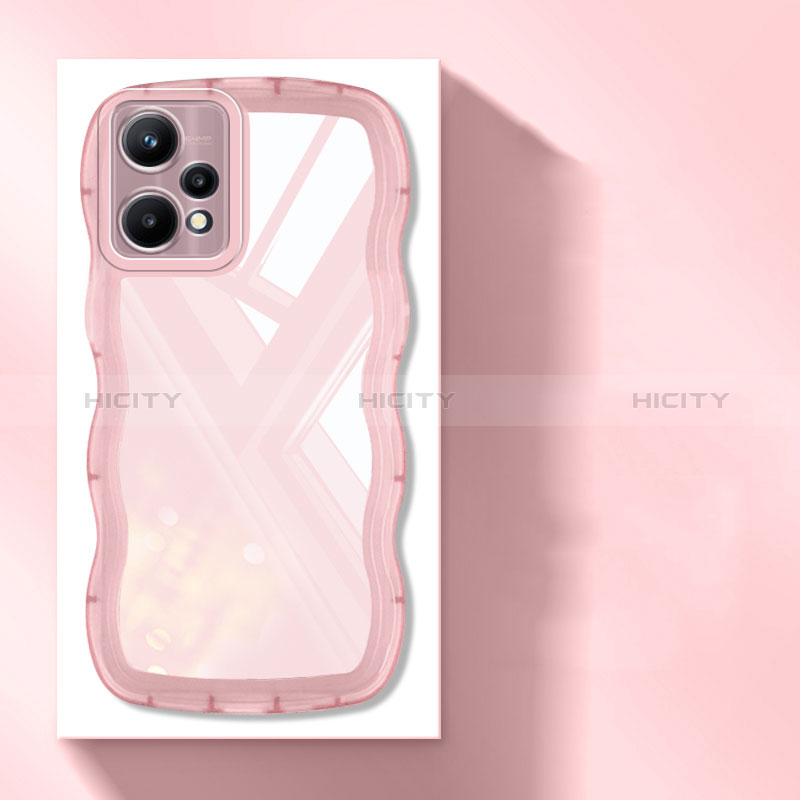 Silikon Schutzhülle Ultra Dünn Flexible Tasche Durchsichtig Transparent H03 für Realme 9 5G Rosa