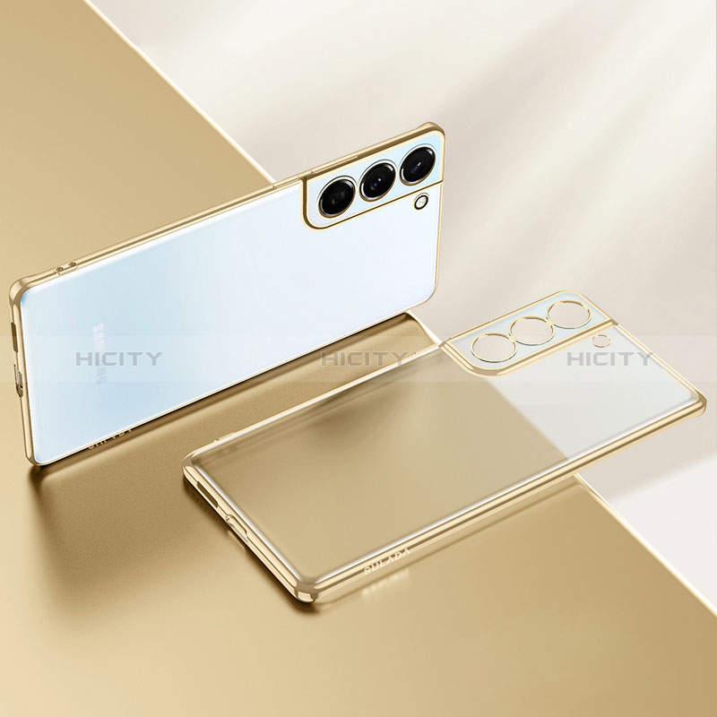 Silikon Schutzhülle Ultra Dünn Flexible Tasche Durchsichtig Transparent H03 für Samsung Galaxy S24 5G Gold Plus