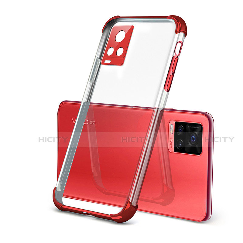 Silikon Schutzhülle Ultra Dünn Flexible Tasche Durchsichtig Transparent H03 für Vivo V20 Pro 5G Rot Plus