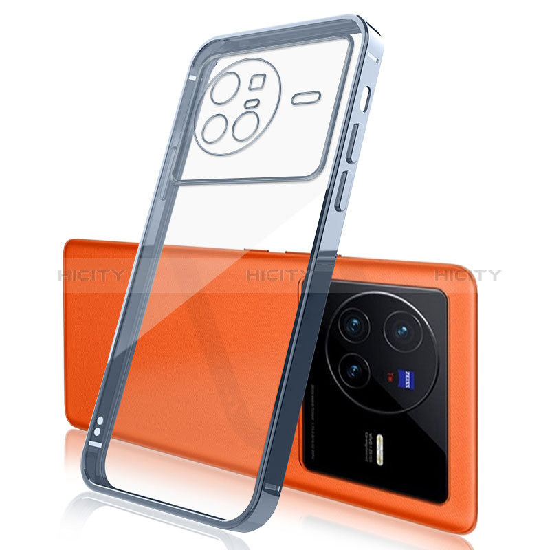 Silikon Schutzhülle Ultra Dünn Flexible Tasche Durchsichtig Transparent H03 für Vivo X80 5G groß