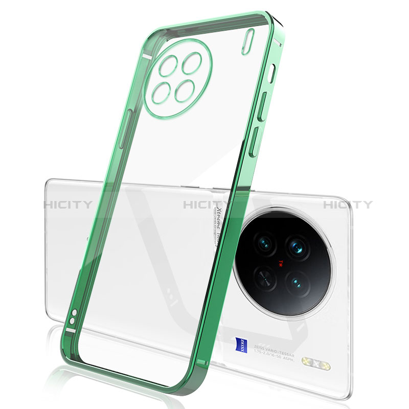 Silikon Schutzhülle Ultra Dünn Flexible Tasche Durchsichtig Transparent H03 für Vivo X90 Pro+ Plus 5G Grün Plus