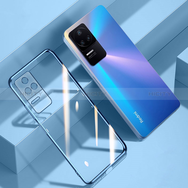 Silikon Schutzhülle Ultra Dünn Flexible Tasche Durchsichtig Transparent H03 für Xiaomi Redmi K40S 5G Blau