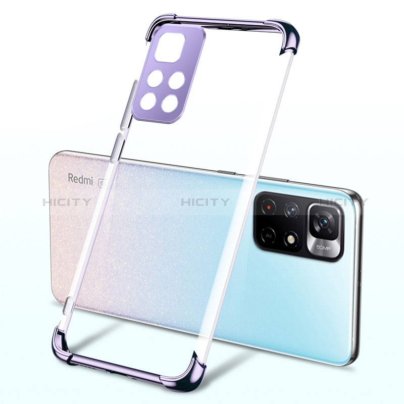 Silikon Schutzhülle Ultra Dünn Flexible Tasche Durchsichtig Transparent H03 für Xiaomi Redmi Note 11T 5G Violett Plus